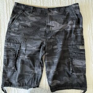 UNIONBAY Cargo Shorts Long utility Camo men Size 42 Inseam 14" Street Work Wear‎